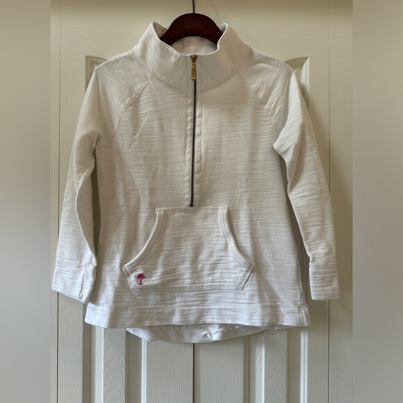 Lilly Pulitzer Popover Half-Zip Pouch Resort White Small - Picture 1 of 4